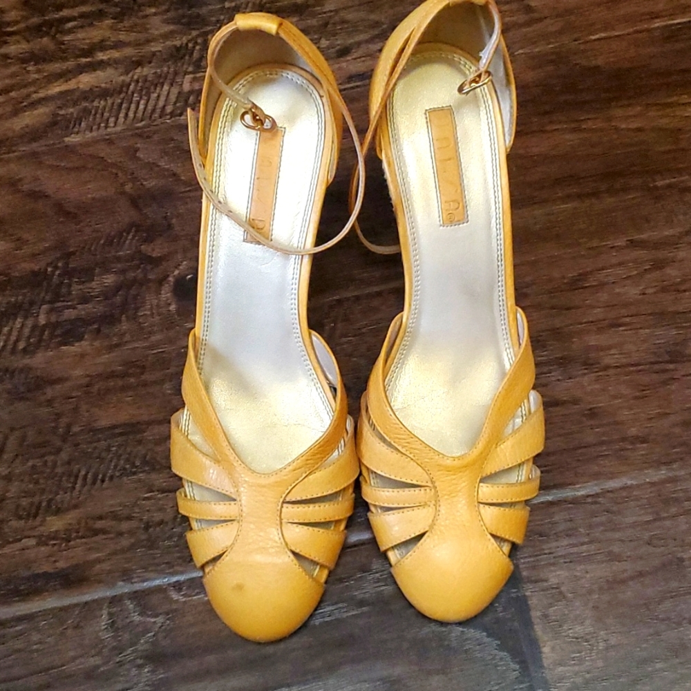 Women Wedge Mustard sandals